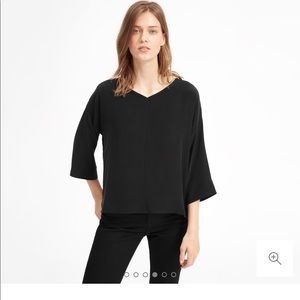 Everlane 100% Silk v neck blouse